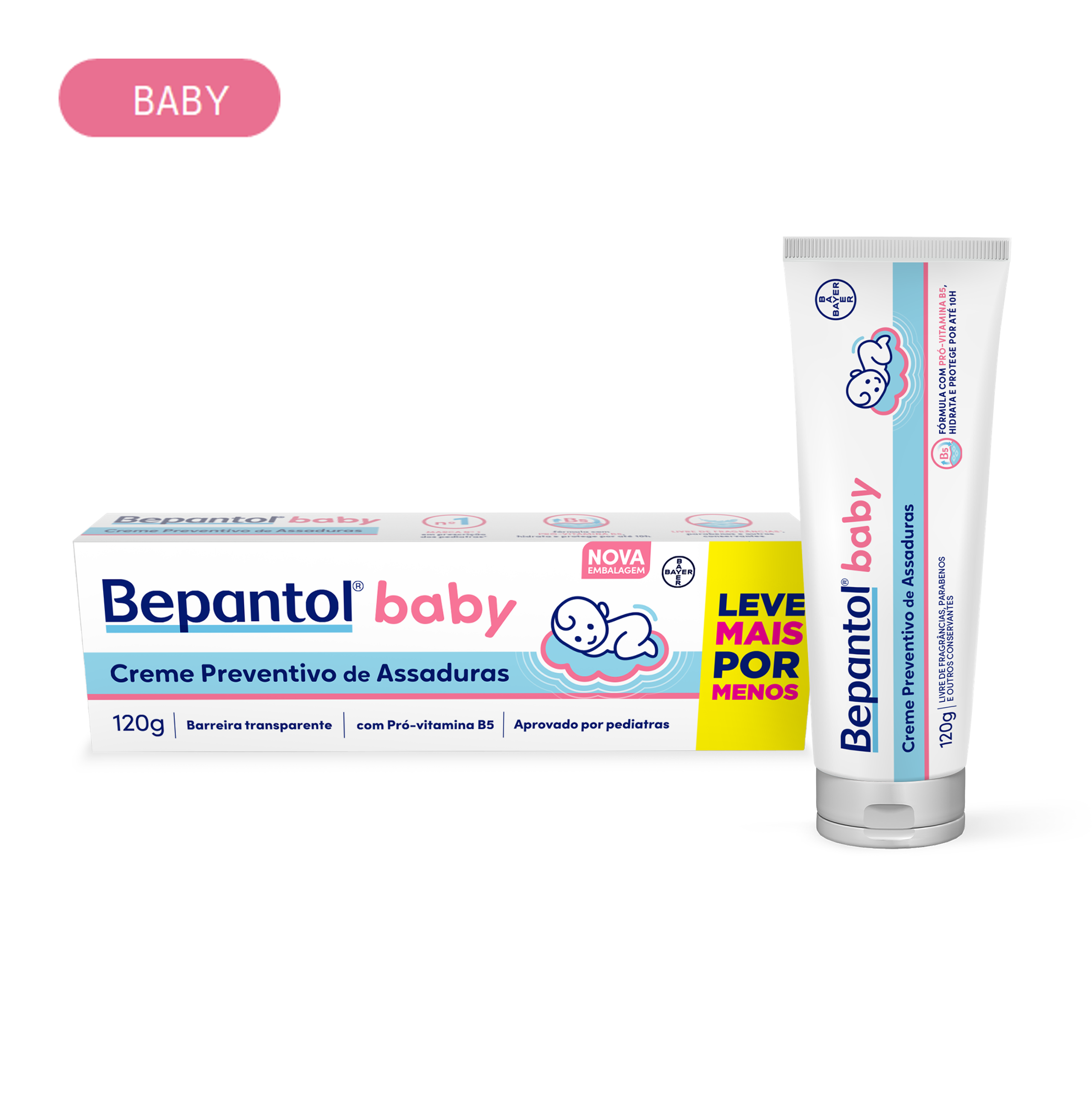 Bepantol para assadura: Creme Antiassaduras Bepantol Baby 120g