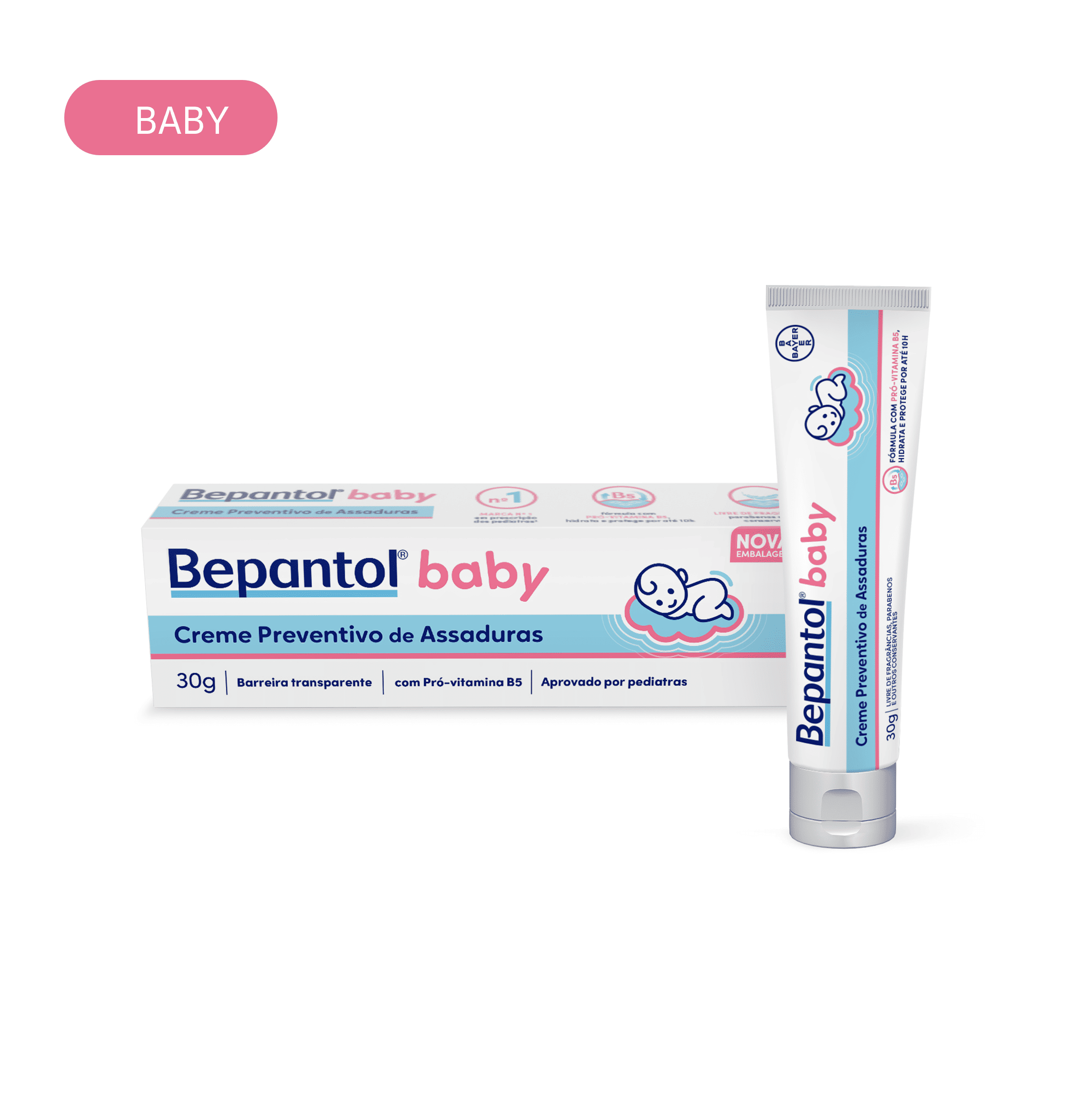 Creme Antiassaduras de bebê - Bepantol Baby 30g