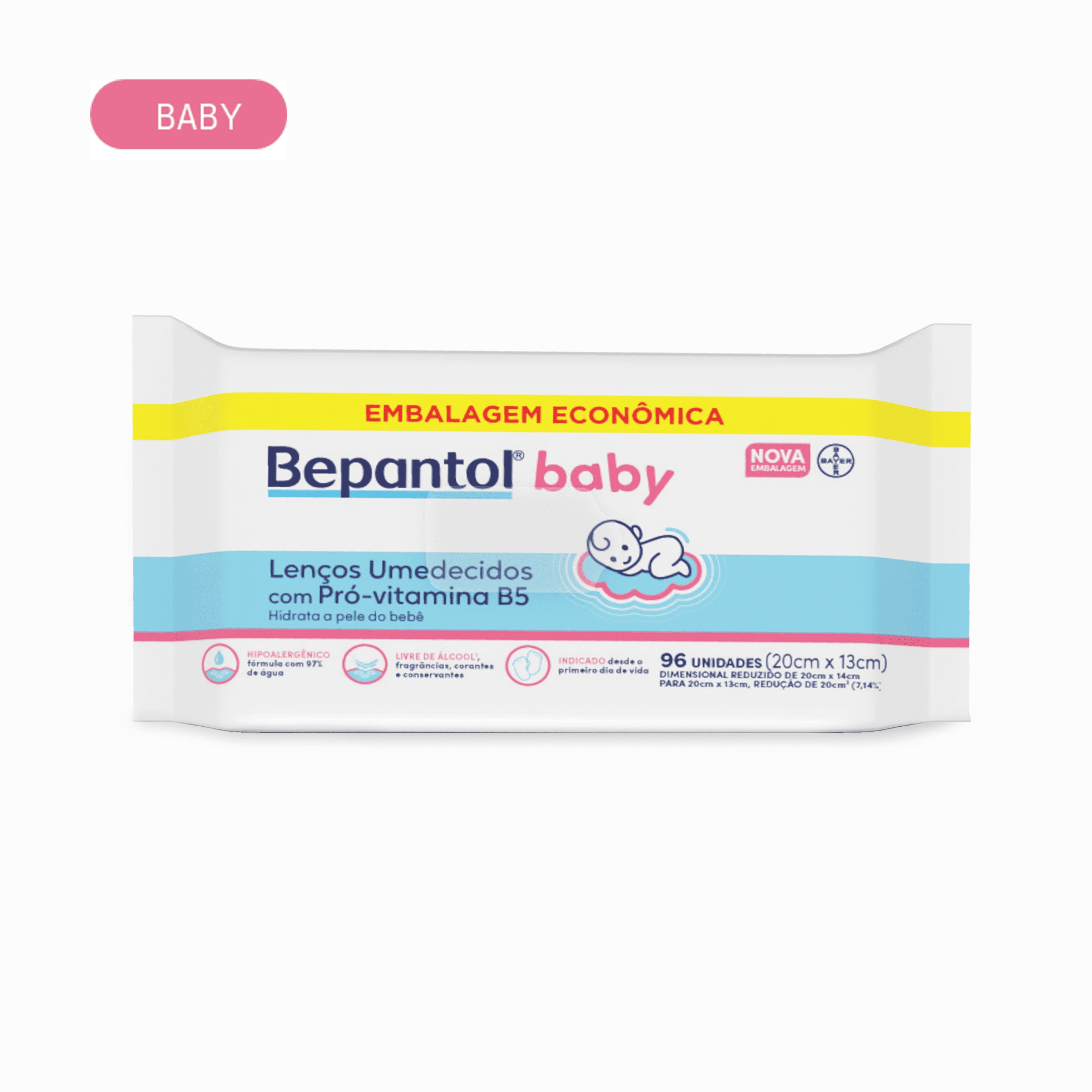 Lenços Umedecidos Bepantol Baby 96 unidades